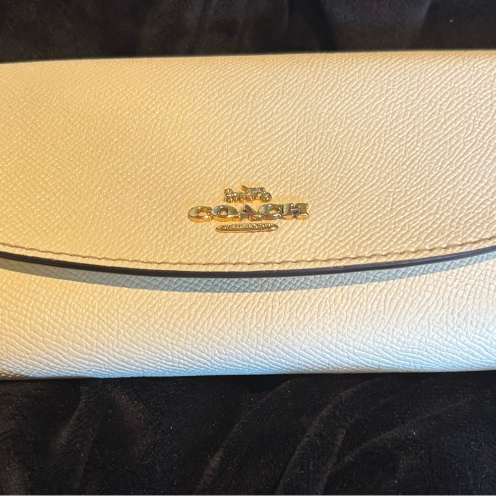 Coach Cream Leather Wallet